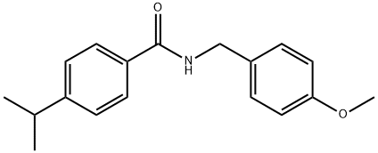 N-[(4-methoxyphenyl)methyl]-4-propan-2-ylbenzamide Struktur