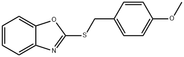 2-[(4-methoxyphenyl)methylsulfanyl]-1,3-benzoxazole Struktur