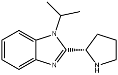 1-propan-2-yl-2-[(2S)-pyrrolidin-2-yl]benzimidazole Struktur