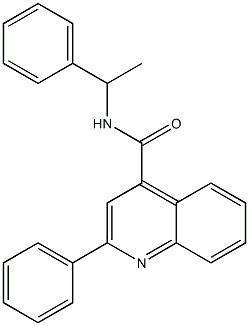 2-phenyl-N-(1-phenylethyl)quinoline-4-carboxamide Struktur