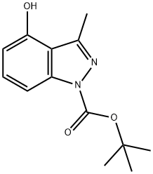 4-Hydroxy-3-methyl-indazole-1-carboxylic acid tert-butyl ester Struktur