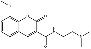 N-[2-(dimethylamino)ethyl]-8-methoxy-2-oxochromene-3-carboxamide Struktur