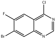 7-Bromo-4-chloro-6-fluoro-quinazoline Struktur