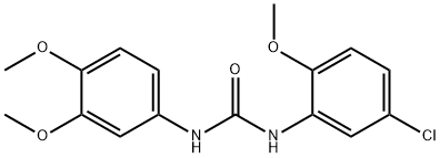 1-(5-chloro-2-methoxyphenyl)-3-(3,4-dimethoxyphenyl)urea Struktur