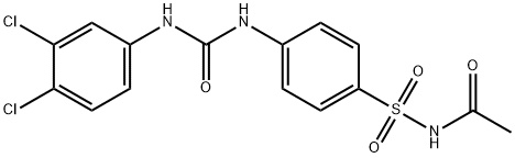 N-[4-[(3,4-dichlorophenyl)carbamoylamino]phenyl]sulfonylacetamide Struktur