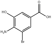 4-Amino-3-bromo-5-hydroxy-benzoic acid Struktur