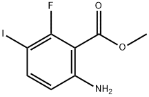 6-Amino-2-fluoro-3-iodo-benzoic acid methyl ester Struktur