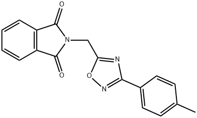 2-[[3-(4-methylphenyl)-1,2,4-oxadiazol-5-yl]methyl]isoindole-1,3-dione Struktur