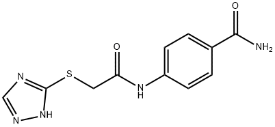 4-[[2-(1H-1,2,4-triazol-5-ylsulfanyl)acetyl]amino]benzamide Struktur