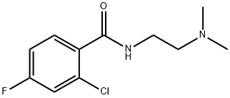 2-chloro-N-[2-(dimethylamino)ethyl]-4-fluorobenzamide Struktur