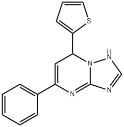 5-phenyl-7-thiophen-2-yl-1,7-dihydro-[1,2,4]triazolo[1,5-a]pyrimidine Struktur