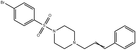 1-(4-bromophenyl)sulfonyl-4-[(E)-3-phenylprop-2-enyl]piperazine Struktur