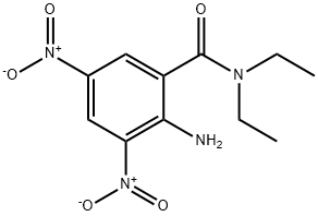 2-amino-N,N-diethyl-3,5-dinitrobenzamide Struktur