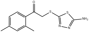 2-[(5-amino-1,3,4-thiadiazol-2-yl)sulfanyl]-1-(2,4-dimethylphenyl)ethanone Struktur