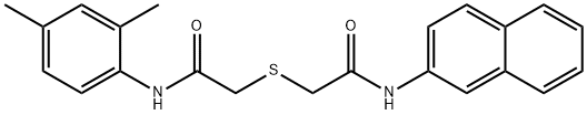 2-[2-(2,4-dimethylanilino)-2-oxoethyl]sulfanyl-N-naphthalen-2-ylacetamide Struktur