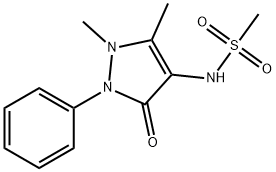 N-(1,5-dimethyl-3-oxo-2-phenylpyrazol-4-yl)methanesulfonamide Struktur