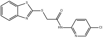 2-(1,3-benzothiazol-2-ylsulfanyl)-N-(5-chloropyridin-2-yl)acetamide Struktur