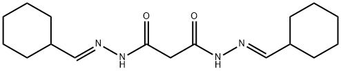 N,N'-bis[(E)-cyclohexylmethylideneamino]propanediamide Struktur