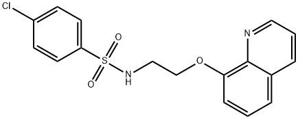 4-chloro-N-(2-quinolin-8-yloxyethyl)benzenesulfonamide Struktur