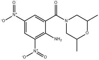 (2-amino-3,5-dinitrophenyl)-(2,6-dimethylmorpholin-4-yl)methanone Struktur