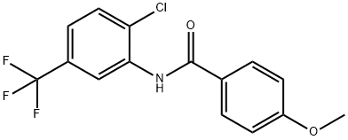 N-[2-chloro-5-(trifluoromethyl)phenyl]-4-methoxybenzamide Struktur