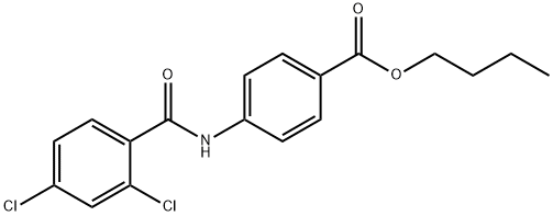 butyl 4-[(2,4-dichlorobenzoyl)amino]benzoate Struktur