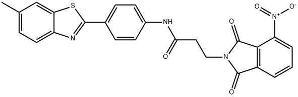 N-[4-(6-methyl-1,3-benzothiazol-2-yl)phenyl]-3-(4-nitro-1,3-dioxoisoindol-2-yl)propanamide Struktur