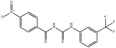 4-nitro-N-[[3-(trifluoromethyl)phenyl]carbamothioyl]benzamide Struktur