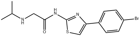 N-[4-(4-bromophenyl)-1,3-thiazol-2-yl]-2-(propan-2-ylamino)acetamide Struktur