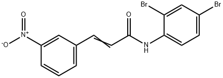 (E)-N-(2,4-dibromophenyl)-3-(3-nitrophenyl)prop-2-enamide Struktur