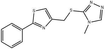 4-[(4-methyl-1,2,4-triazol-3-yl)sulfanylmethyl]-2-phenyl-1,3-thiazole Struktur