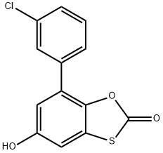 7-(3-chlorophenyl)-5-hydroxy-1,3-benzoxathiol-2-one Struktur