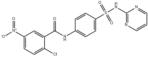 2-chloro-5-nitro-N-[4-(pyrimidin-2-ylsulfamoyl)phenyl]benzamide Struktur