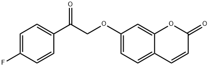 7-[2-(4-fluorophenyl)-2-oxoethoxy]chromen-2-one Struktur