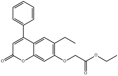 ethyl 2-(6-ethyl-2-oxo-4-phenylchromen-7-yl)oxyacetate Struktur