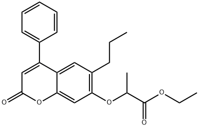 ethyl 2-(2-oxo-4-phenyl-6-propylchromen-7-yl)oxypropanoate Struktur