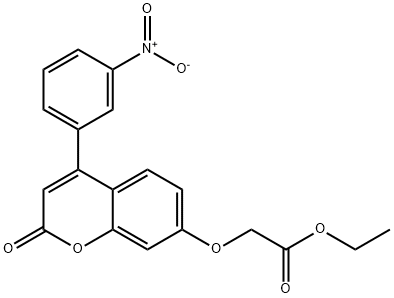 ethyl 2-[4-(3-nitrophenyl)-2-oxochromen-7-yl]oxyacetate Struktur