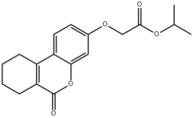 propan-2-yl 2-[(6-oxo-7,8,9,10-tetrahydrobenzo[c]chromen-3-yl)oxy]acetate Struktur