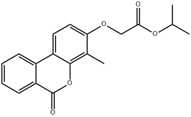 propan-2-yl 2-(4-methyl-6-oxobenzo[c]chromen-3-yl)oxyacetate Struktur