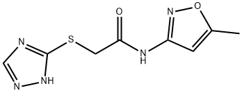 N-(5-methyl-1,2-oxazol-3-yl)-2-(1H-1,2,4-triazol-5-ylsulfanyl)acetamide Struktur