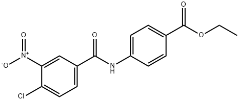 ethyl 4-[(4-chloro-3-nitrobenzoyl)amino]benzoate Struktur