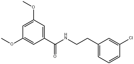 N-[2-(3-chlorophenyl)ethyl]-3,5-dimethoxybenzamide Struktur