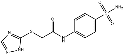 N-(4-sulfamoylphenyl)-2-(1H-1,2,4-triazol-5-ylsulfanyl)acetamide Struktur