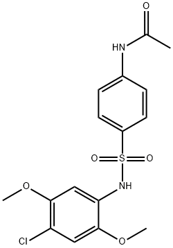 N-[4-[(4-chloro-2,5-dimethoxyphenyl)sulfamoyl]phenyl]acetamide Struktur