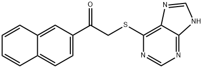 1-naphthalen-2-yl-2-(7H-purin-6-ylsulfanyl)ethanone Structure