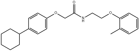 2-(4-cyclohexylphenoxy)-N-[2-(2-methylphenoxy)ethyl]acetamide Struktur