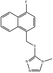 3-[(4-fluoronaphthalen-1-yl)methylsulfanyl]-4-methyl-1,2,4-triazole Struktur