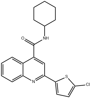 2-(5-chlorothiophen-2-yl)-N-cyclohexylquinoline-4-carboxamide Struktur