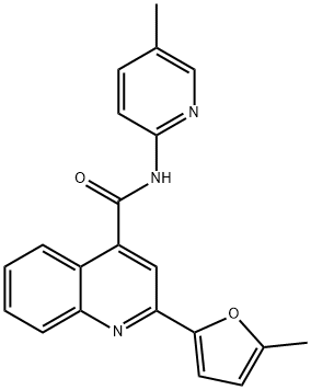 2-(5-methylfuran-2-yl)-N-(5-methylpyridin-2-yl)quinoline-4-carboxamide Struktur