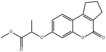 methyl 2-[(4-oxo-2,3-dihydro-1H-cyclopenta[c]chromen-7-yl)oxy]propanoate Struktur